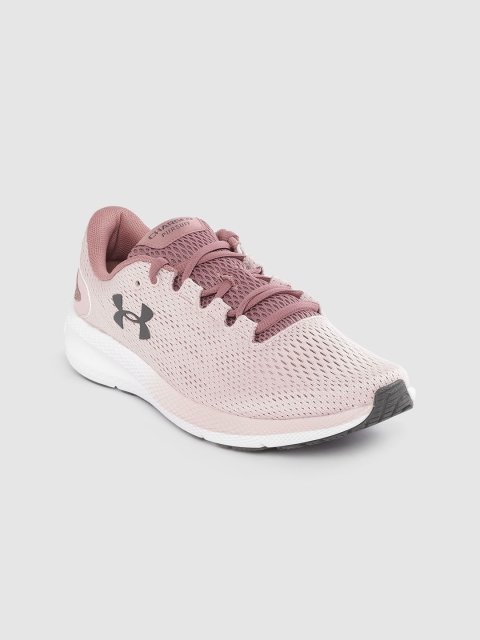 

UNDER ARMOUR Women Dusty Pink Woven Design Charged Pursuit 2 Running Shoes