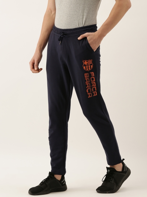 

FC Barcelona Men Navy Blue Printed Track Pants