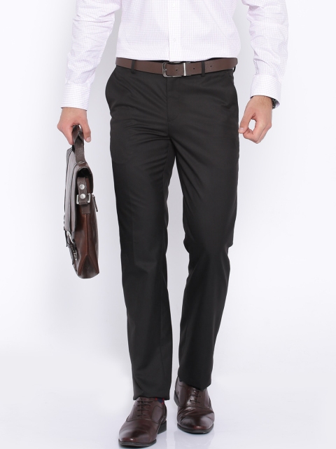 

Van Heusen Black Custom Fit Woollen Formal Trousers
