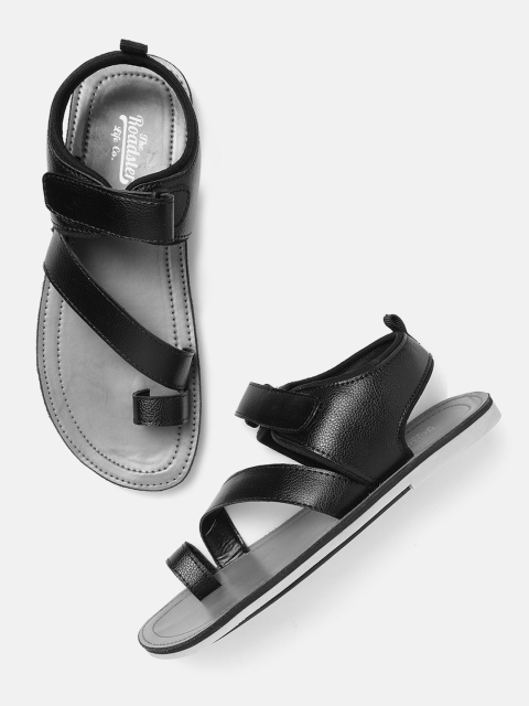 

Roadster Men Black Comfort Sandals