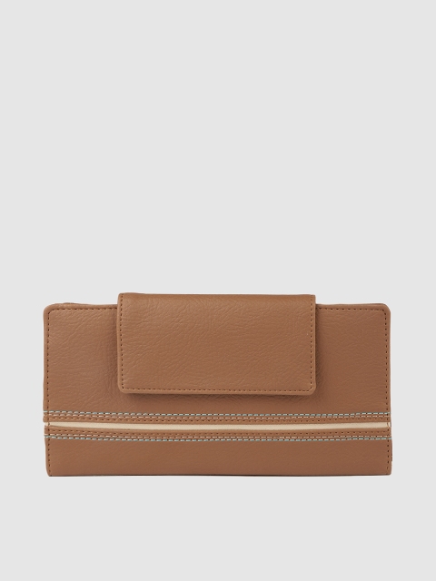 

Baggit Women Tan Brown Solid Two Fold Wallet
