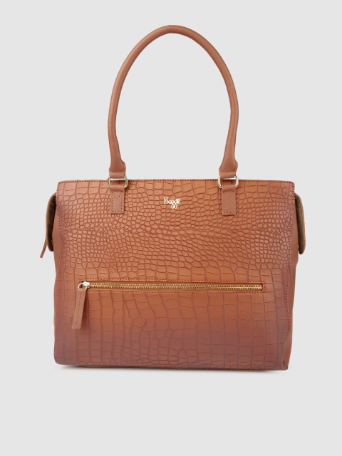 

Baggit Tan-Brown Animal Textured Handheld Bag