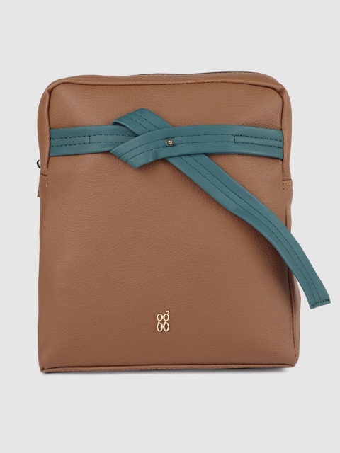 

Baggit Brown Solid Sling Bag Cum Backpack