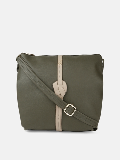 

Baggit Green Solid Sling Bag