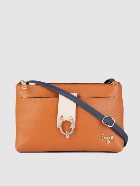 

Baggit Tan Brown Solid Sling Bag