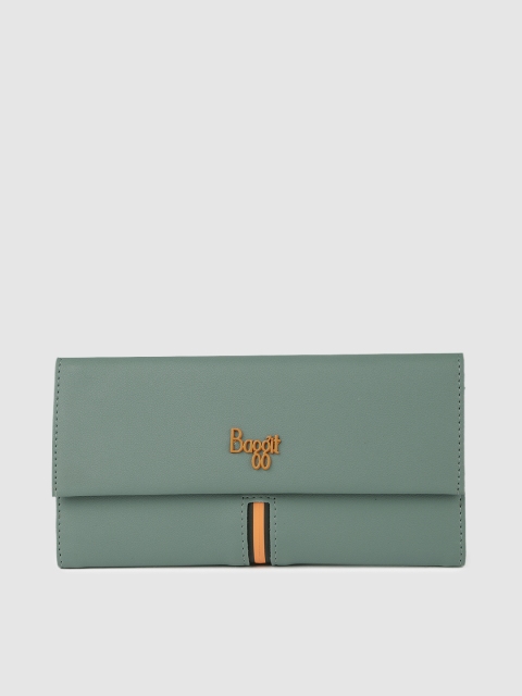 

Baggit Women Blue Solid Three Fold Wallet