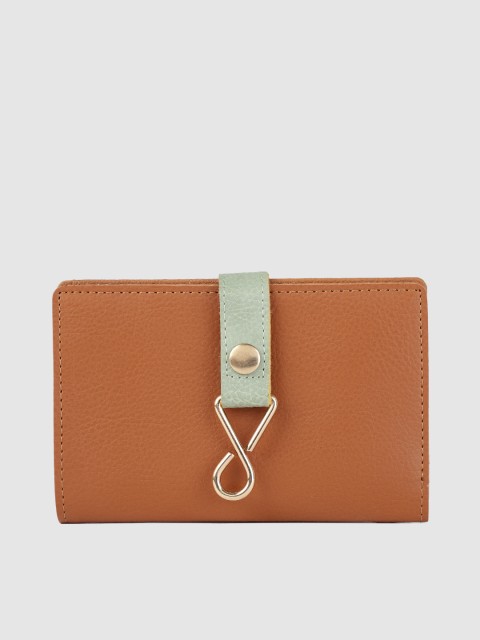 

Baggit Women Tan Brown Solid Two Fold Wallet