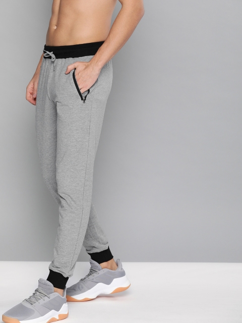 

HERE&NOW Men Grey Melange Solid Straight Fit Joggers