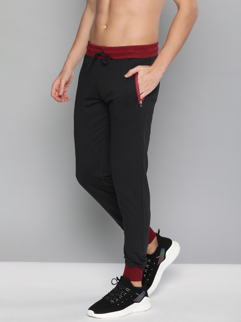 

HERE&NOW Men Black Solid Straight Fit Joggers