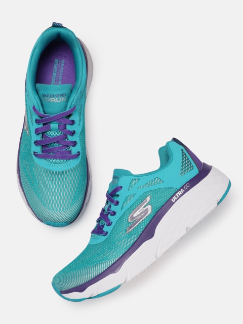 

Skechers Women Turquoise Blue MAX CUSHIONING ELITE-SPARK Running Shoes