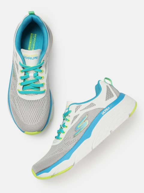 

Skechers Women Grey & White MAX CUSHIONING ELITE SPARK Running Shoes
