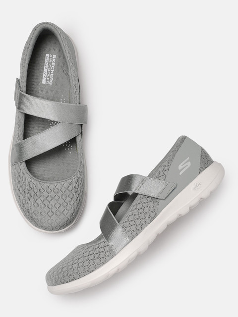 

Skechers Women Grey GO WALK LITE DIVINE Walking Shoes