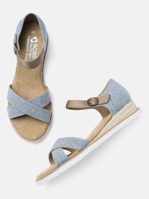 

Skechers Women Blue Solid DESERT KISS - PARTY CRASHERS Open Toe Flats