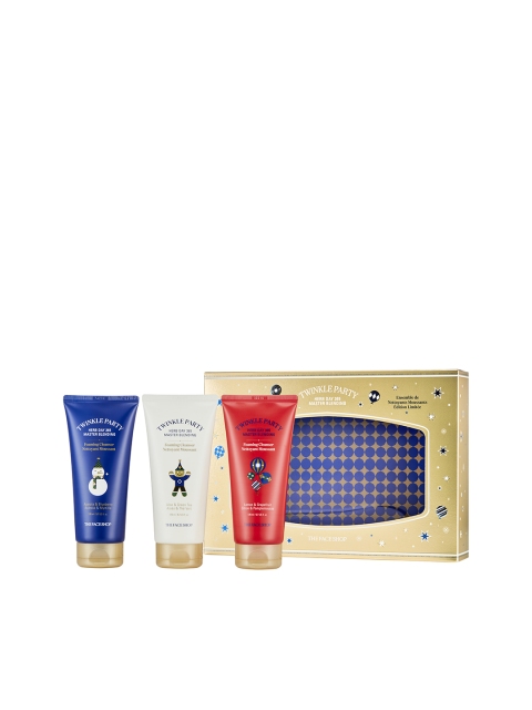 

The Face Shop Set of 3 Herb Day 365 Master Blending Foaming Cleanser Special Set, Blue