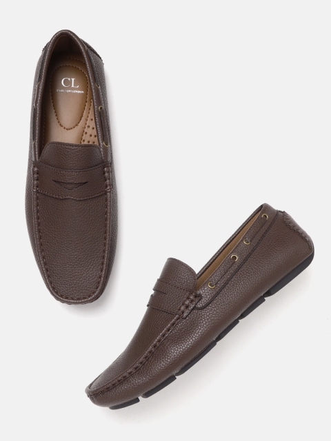 

Carlton London Men Coffee Brown Solid Driving Shoes