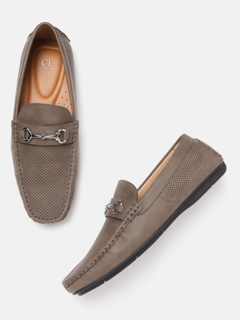 

Carlton London Men Taupe Perforated Driving Shoes