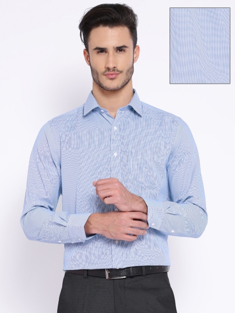 

Peter England Blue & White Striped Nuvo Fit Formal Shirt