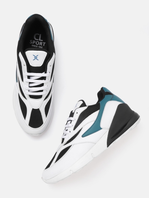 

Carlton London sports Men White & Black Colourblocked Sneakers