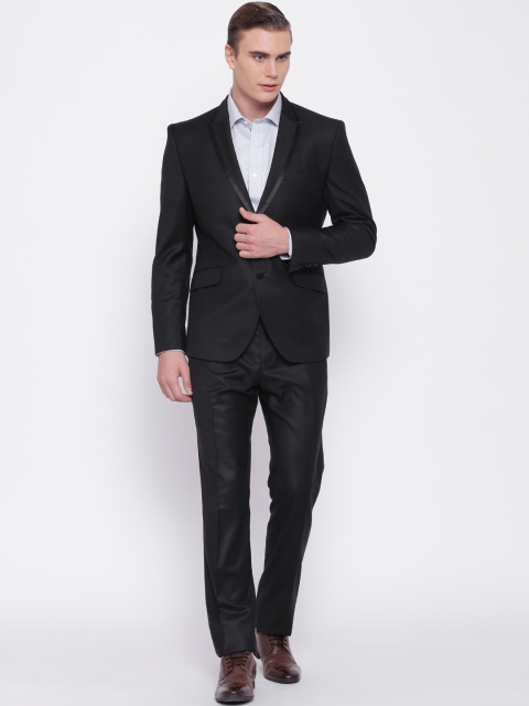 

V Dot by Van Heusen Black Single-Breasted Skinny Fit Formal Suit