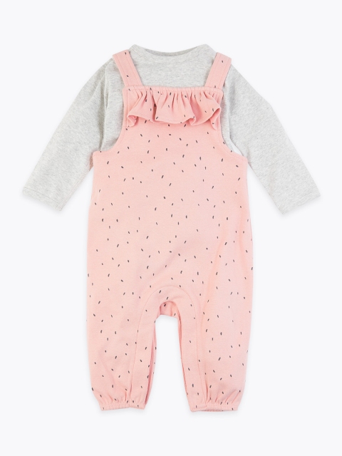

Marks & Spencer Infants Grey Solid Rompers