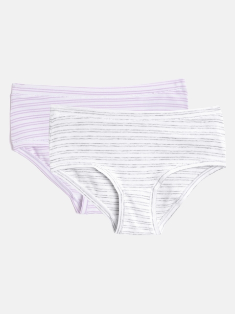 

Marks & Spencer Kids Pack Of 2 White Striped Basic Briefs T718027