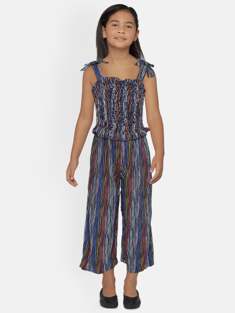 

Marks & Spencer Girls Multicoloured Striped Basic Jumpsuit, Multi