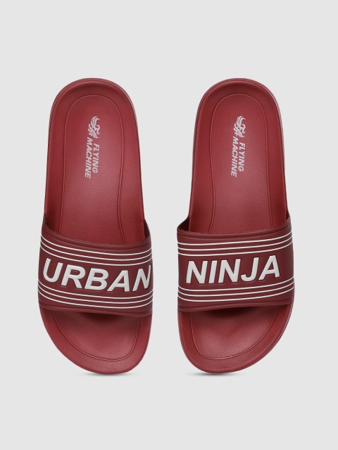 

Flying Machine Men Red Printed Sliders