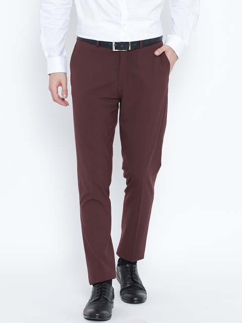 

Blackberrys Burgundy Sharp Fit Formal Trousers
