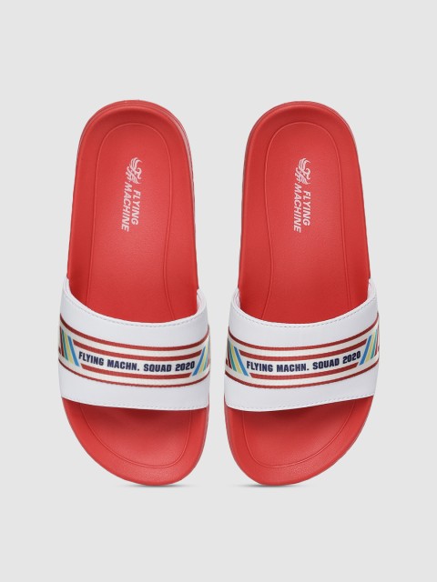 

Flying Machine Men Red Printed Sliders