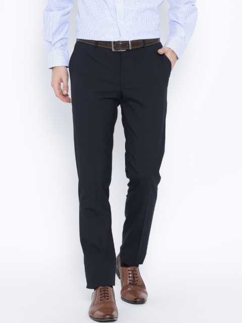 

Blackberrys Navy Sharp Fit Formal Trousers, Navy blue