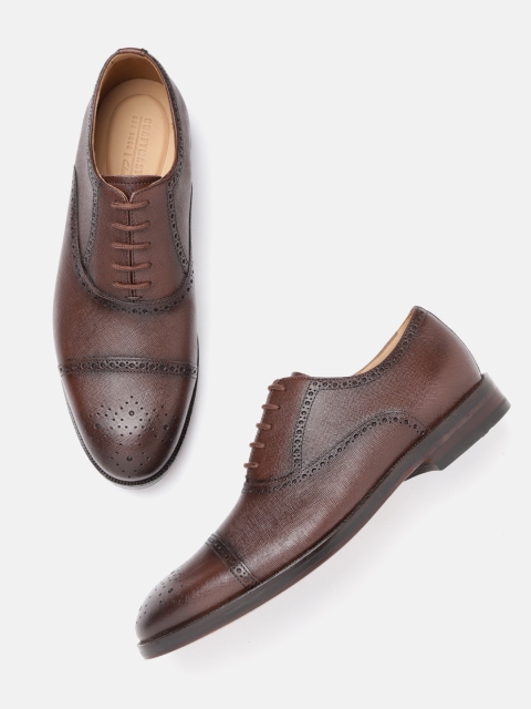 

Clarks Men Coffee Brown Leather Formal Brogues