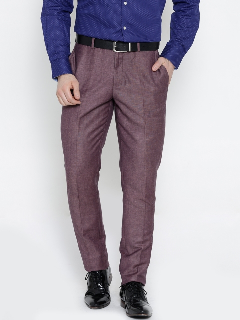 

Blackberrys Mauve Sharp Fit Formal Trousers