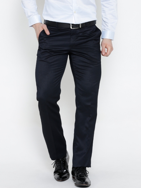 

Blackberrys Navy Sharp Fit Formal Trousers, Navy blue