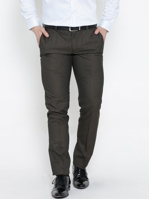

Blackberrys Brown Sharp Fit Formal Trousers