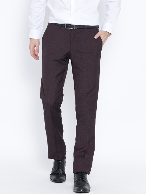 

Blackberrys Burgundy Sharp Fit Formal Trousers