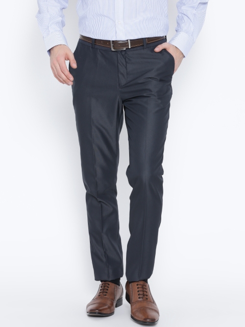 

Blackberrys Navy Sharp Fit Formal Trousers, Navy blue