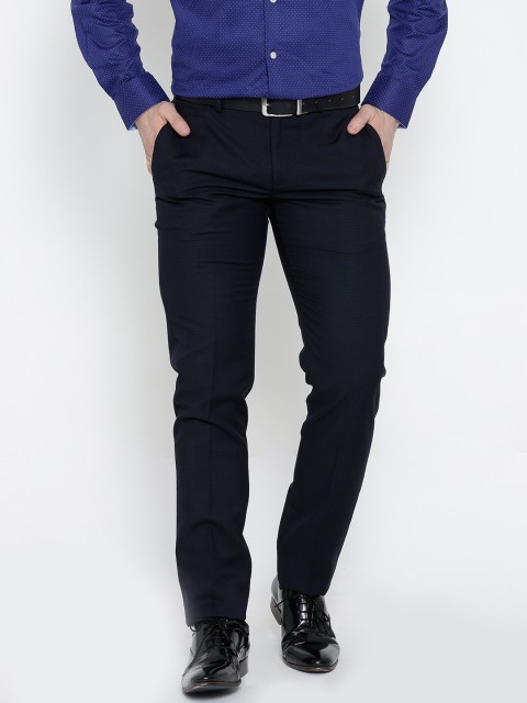

Blackberrys Navy Sharp Fit Formal Trousers, Navy blue