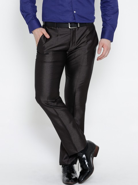 

Blackberrys Brown Sharp Fit Formal Trousers