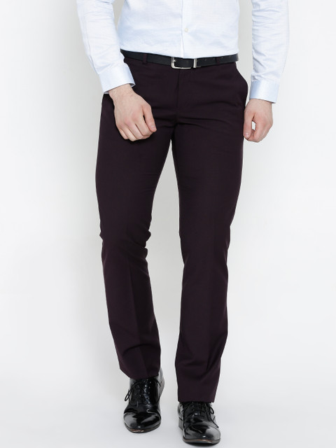 

Blackberrys Aubergine Sharp Fit Formal Trousers, Purple