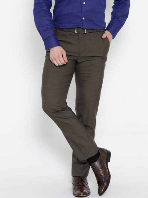 

Blackberrys Brown Sharp Fit Formal Trousers