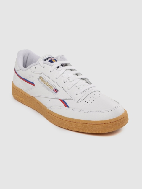 

Reebok Classic Men White Solid Club C 85 MU Sneakers
