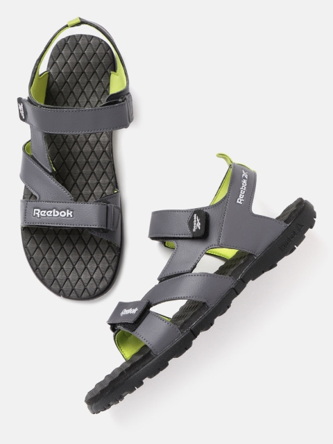 

Reebok Men Charcoal Grey Solid Strike Blaze LP Sports Sandals