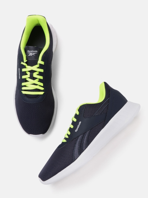 

Reebok Men Navy Blue Woven Design Lite 2.0 Running Shoes