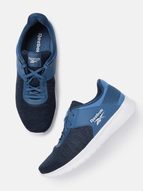 

Reebok Men Navy Blue Woven Design Genesis LP Running Shoes