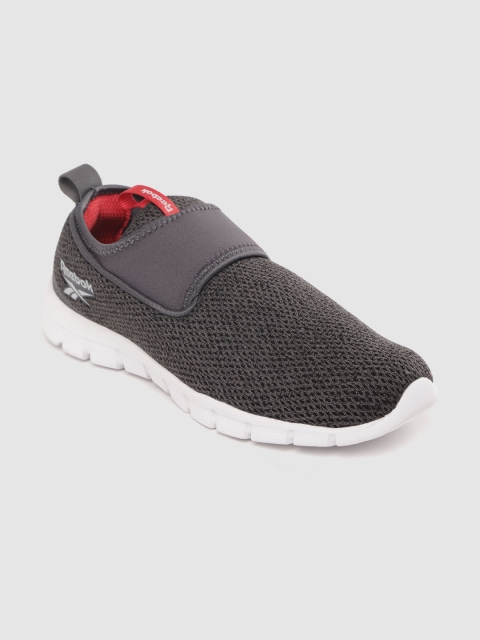 

Reebok Men Charcoal Grey Woven Design Tread Walk Lite Walking Shoes
