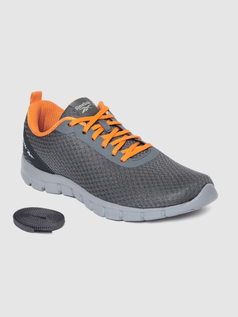 

Reebok Men Charcoal Grey Flight Lite LP Woven Design Running Shoes