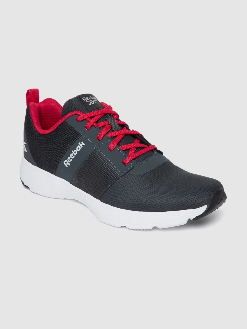 

REEBOK Men Navy Blue Luminious LP Self-Striped Running Shoes