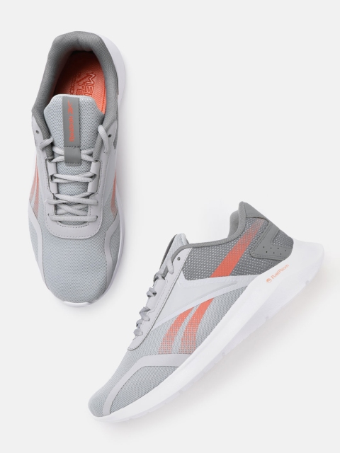 

Reebok Men Grey Solid Energylux 2.0 Running Shoes