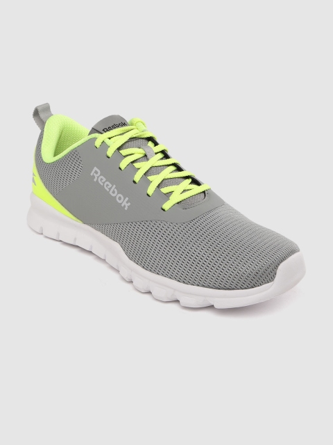 

Reebok Men Grey Woven Design Street Rush LP Running Shoes