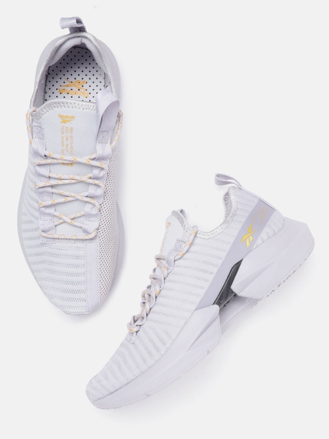 

Reebok Unisex Grey Melange Sole Fury Woven Design Running Shoes